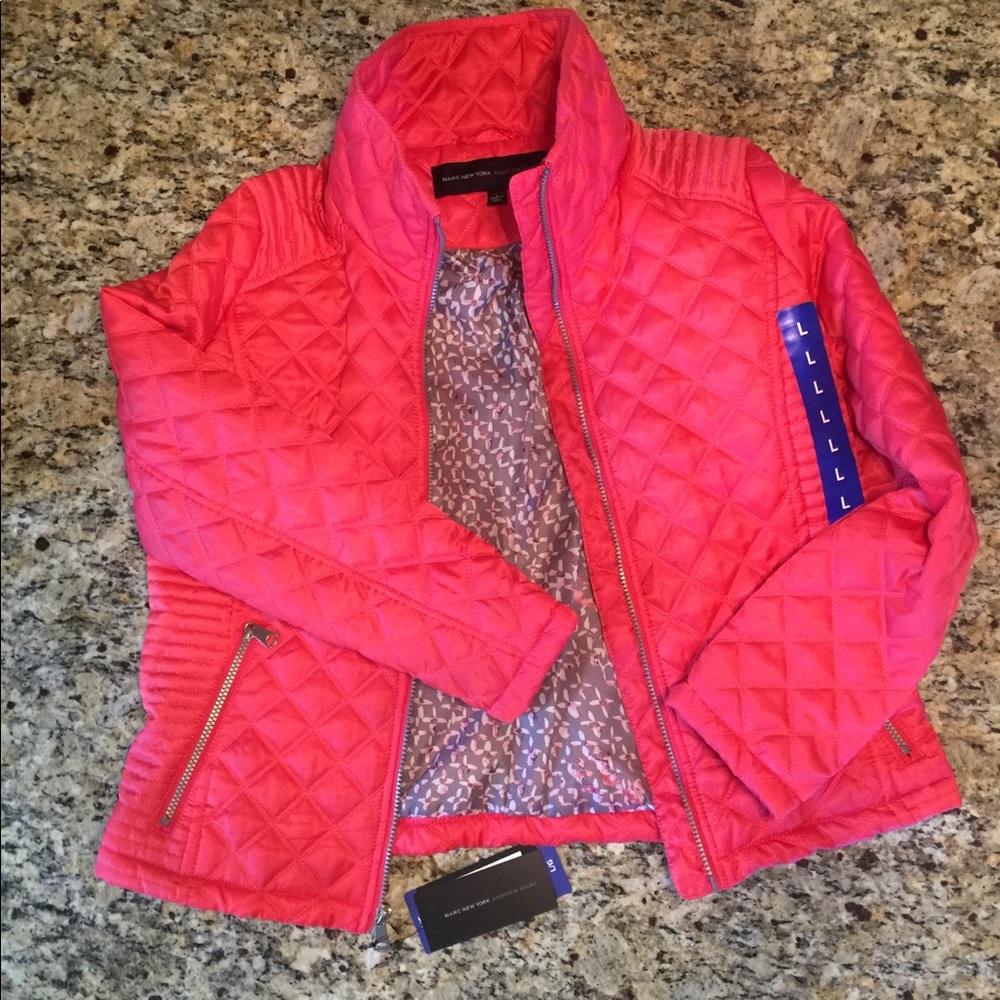 Marc New York Andrew Marc L Coral Quilted Jacket